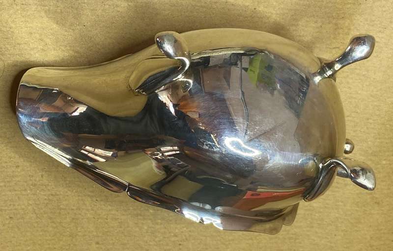 GRAVY / SAUCE BOAT STERLING SILVER BIRMINGHAM ENGLAND WILLIAM ADAMS  1911/2 115.5g Read notes.......