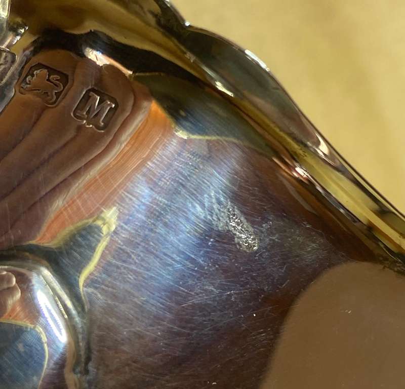 GRAVY / SAUCE BOAT STERLING SILVER BIRMINGHAM ENGLAND WILLIAM ADAMS  1911/2 115.5g Read notes.......