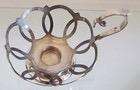1908 ANTIQUE MINTONS Tea Cup & Saucer with Sterling Silver Holder & Handle - RARE!
