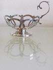1908 ANTIQUE MINTONS Tea Cup & Saucer with Sterling Silver Holder & Handle - RARE!