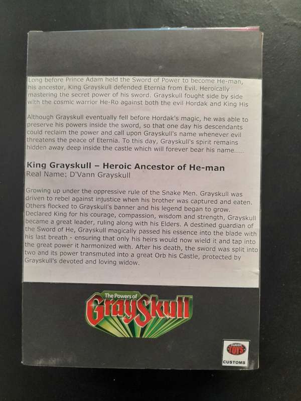 Customized Masters of the Universe Classics Bronze King Grayskull Neatly Displayed in a Box