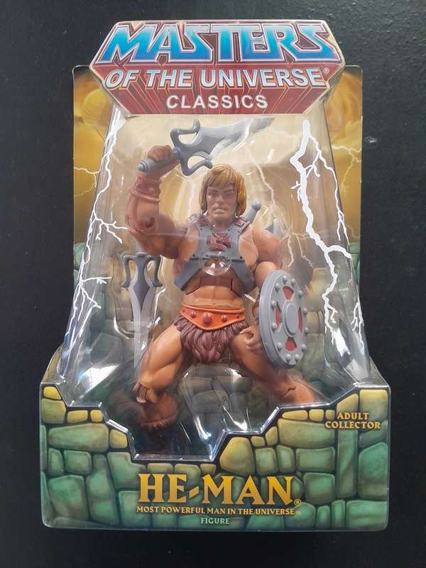 Masters of the Universe Classics He-man 1st Edition Mint on Card with free Clamshell