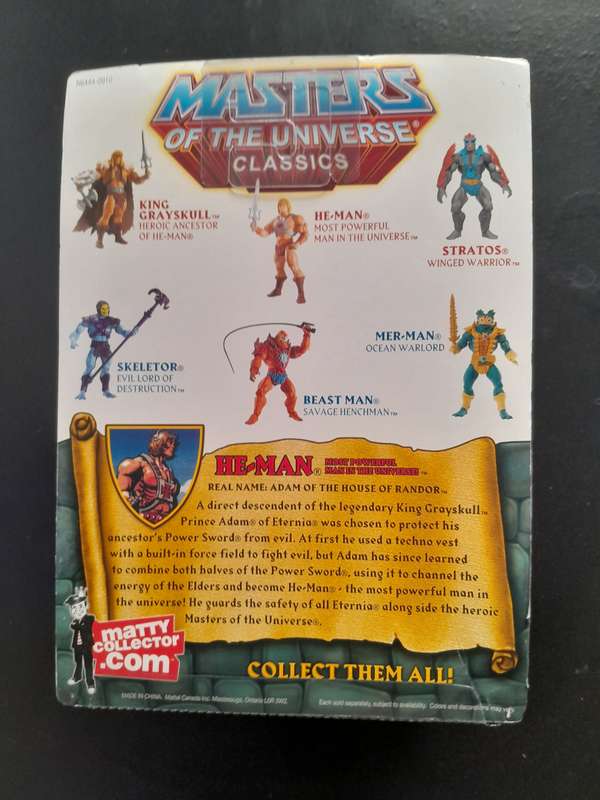 Masters of the Universe Classics He-man 1st Edition Mint on Card with free Clamshell