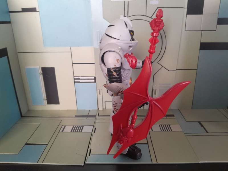Masters of the Universe Classics Custom  Battle Damaged Horde Trooper Loose Figure With Accesories