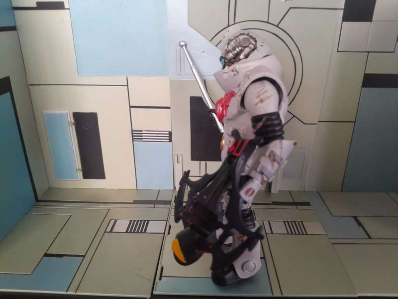 Masters of the Universe Classics Custom  Battle Damaged Horde Trooper Loose Figure With Accesories