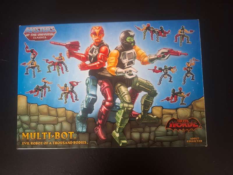 Masters of the Universe Classics Multi-Bot Mint on Card figure with Original Brown Mailer Box