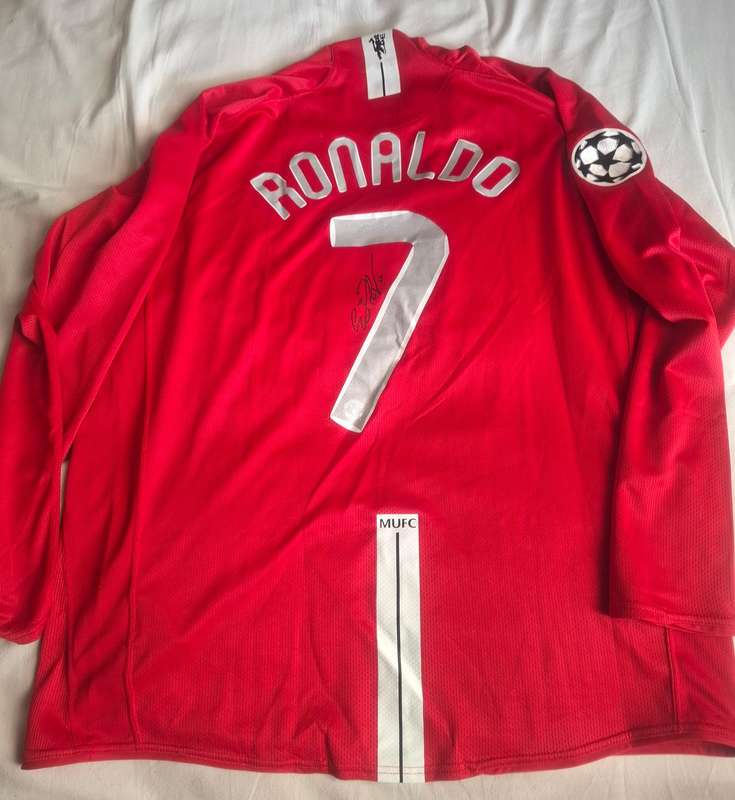 2008 Manchester United Cristiano Ronaldo Signed Champions League Champions Shirt