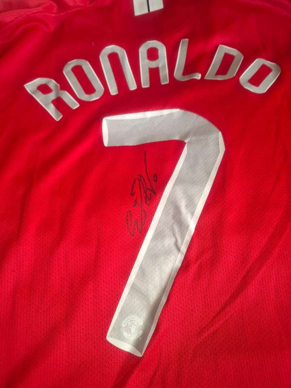 2008 Manchester United Cristiano Ronaldo Signed Champions League Champions Shirt