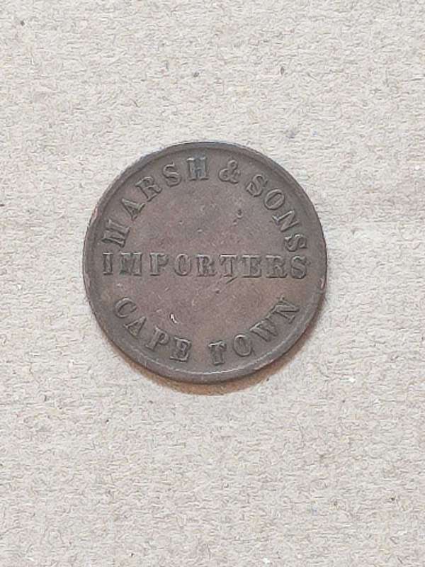 Marsh & Son. Half penny Token IMPORTERS