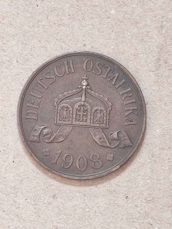 1908 DEUTSCH OSTAFRIKA 5 HELLER