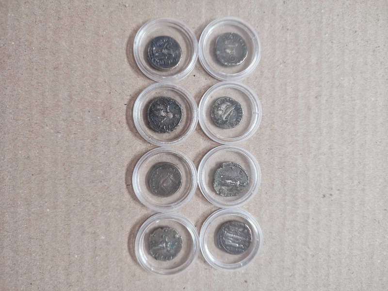 Selection of 8 ROMAN SILVER COINS