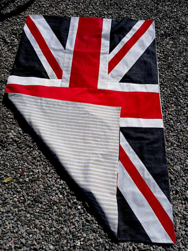 Large Vintage Strip Sewn Union Jack British Flag.