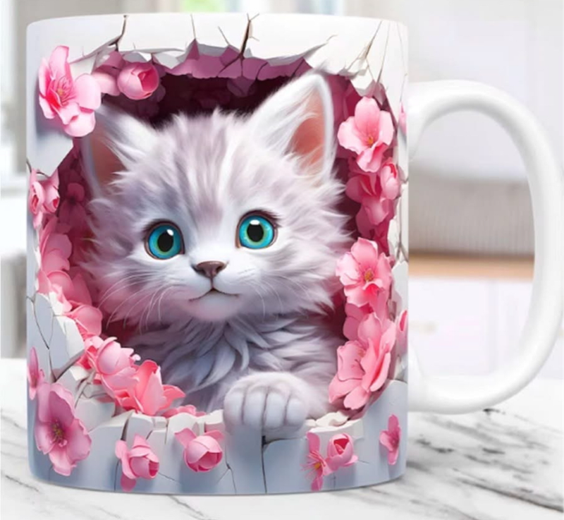 Cute kitten mugs
