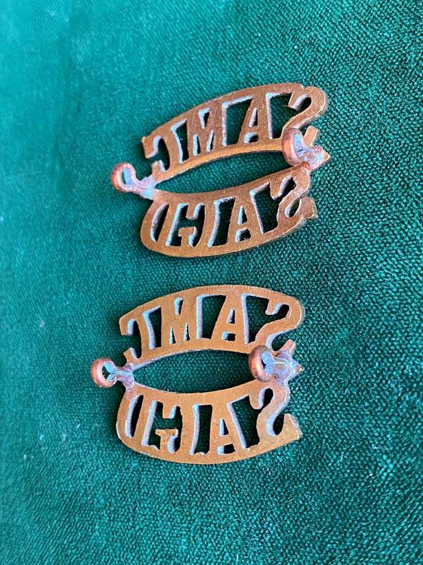 SA MEDICAL CORPS TITLE PAIR-WORN 1923-1950-LUGS INTACT