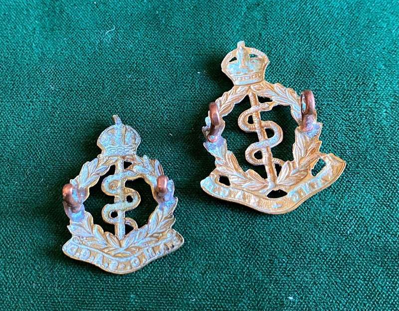SA MEDICAL CORPS CAP AND COLLAR-WORN PRE 1983-LUGS COMPLETE