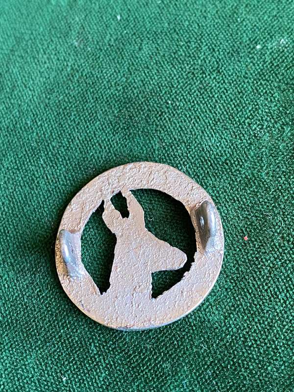 SA MILITARY NURSING SERVICE WHITE METAL CAP BADGE-WORN 1940-1962- 2 LUGS