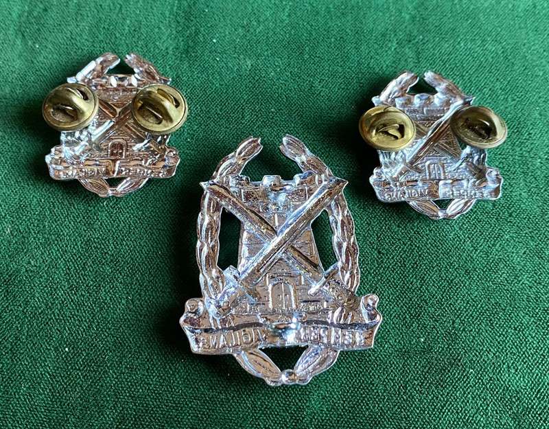 SPECIAL SERVICE CORPS,CHROME CAP AND COLLARS-WORN FROM 1970'S-LUGS + PINS COMPLETE