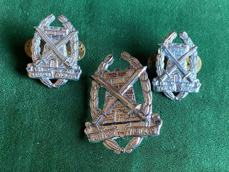 SPECIAL SERVICE CORPS,CHROME CAP AND COLLARS-WORN FROM 1970'S-LUGS + PINS COMPLETE