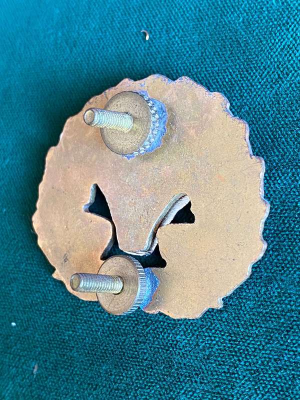 6 SA INFANTRY UNIT BI-METAL CAP BADGE-VOIDED-APPROVED IN 1986-2X SCREW LUGS