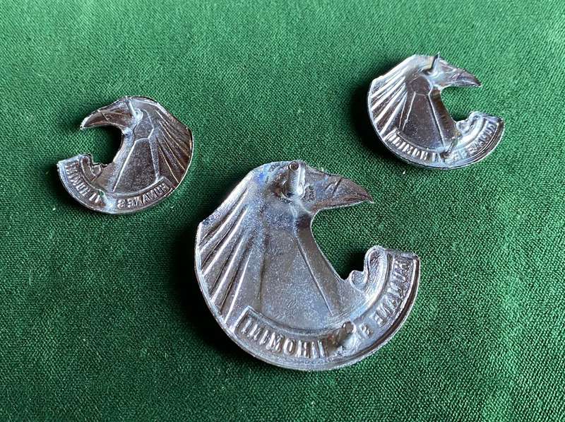PERSONNEL SERVICES CORPS CHROMED CAP AND COLLARS-APPROVED IN 1980-LUGS + PINS INTACT