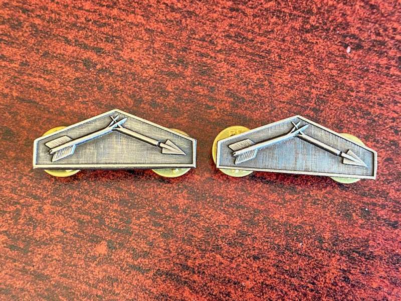 SWA MEDICAL CORPS-OXIDISED SILVER COLLAR BADGE PAIR-APPROVED IN 1982-THIS BADGE WAS WORN WITH THE FL