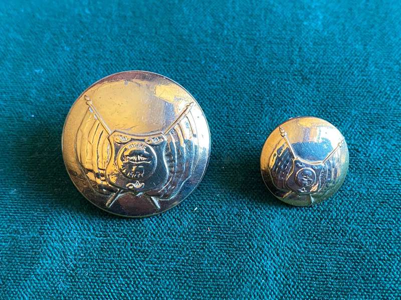 ORANGE FREE STATE TUNIC BOTTONS-POST 1961-DIAMETER 22 AND 11 MM