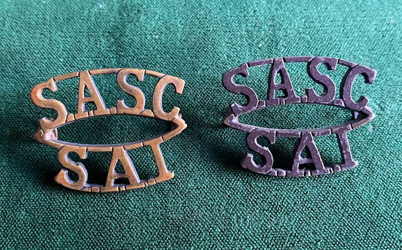 SA SERVICE CORPS S TYPE TITLE PAIR-WORN 1924-1939