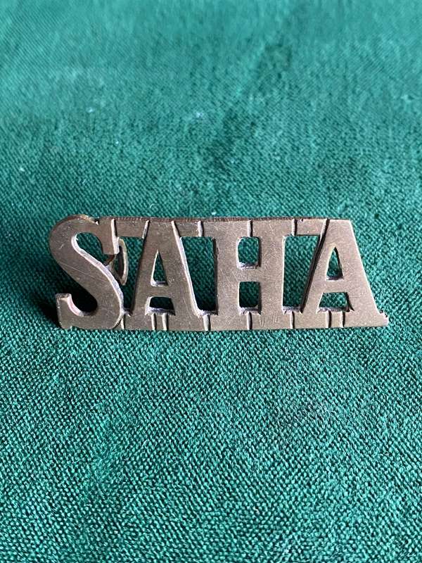 SA HEAVY ARTILLERY TITLE-WORN WW1- 2LUGS