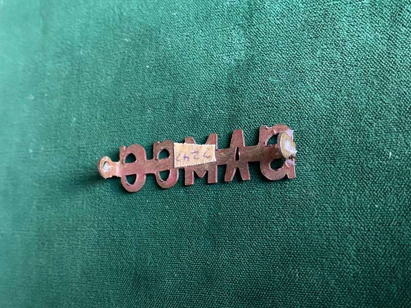 SA MOTOR CYCLE CORPS TITLE-WORN 1916-18- 2 LUGS