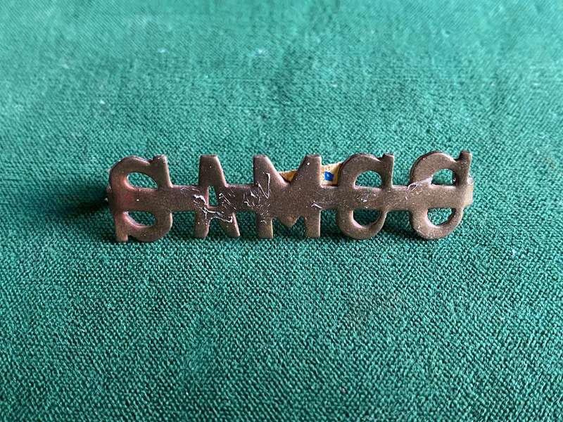SA MOTOR CYCLE CORPS TITLE-WORN 1916-18- 2 LUGS