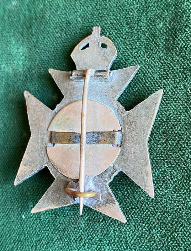 KAFFRARIAN RIFLES-BLACK METAL CAP BADGE-WORN 1902-1963-STICK PIN INTACT