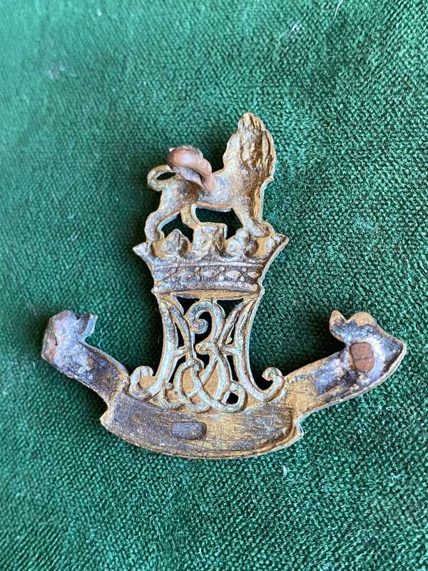 PRINCE ALFRED'S GUARD BI/METAL SPORRAN BADGE-WORN 1903-1914-ALSO WORN BY OFFICERS ON CAP 1914-1934-