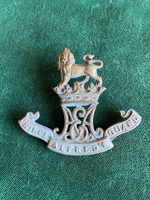 PRINCE ALFRED'S GUARD BI/METAL SPORRAN BADGE-WORN 1903-1914-ALSO WORN BY OFFICERS ON CAP 1914-1934-
