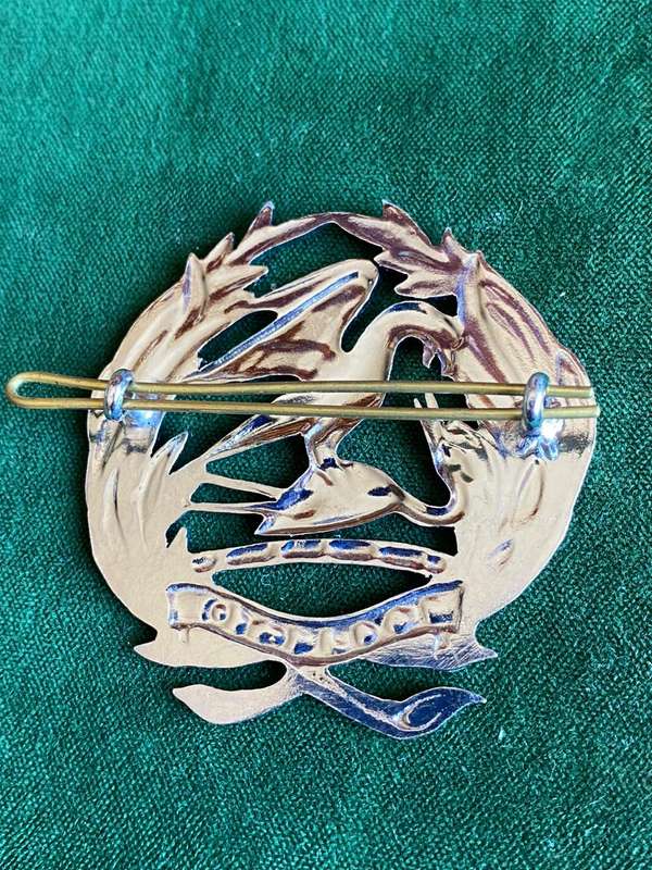 FIRST CITY CHROME TAMO SHOULDER BADGE-WORN 1970'S- 2 LUGS