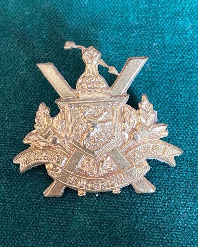 SOUTH AFRICAN SCOTTISH BRASS COLLAR BADGE(NO 226 IN OWEN)WORN 1915-1919-ONE LUG-SCARCE