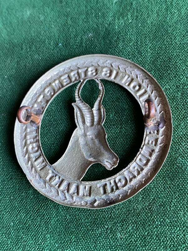 SA SCHOOL CADETS CAP BADGE-WORN 1916-1926- 2 LUGS