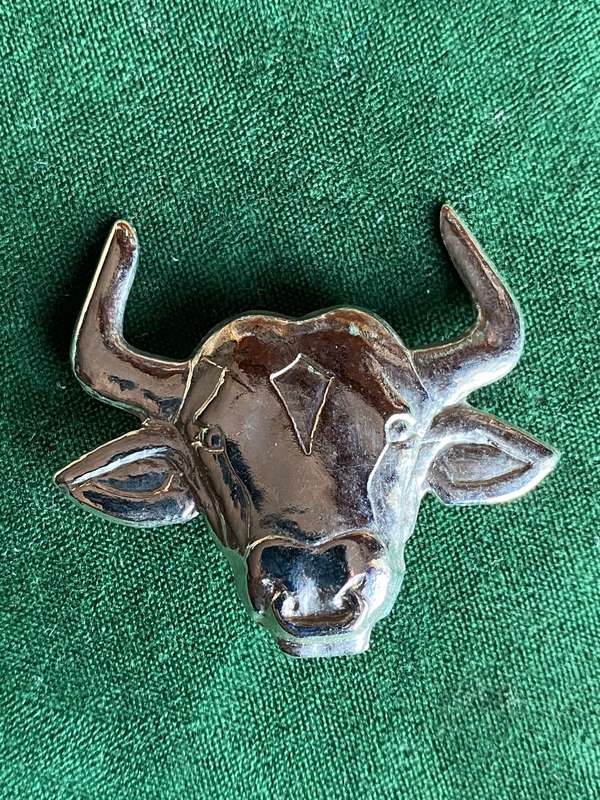 116 BATTALION CHROMED CAP BADGE-APPROVED IN 1986- ONE LUG
