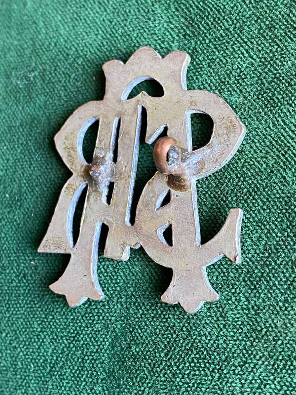 SA RAILWAYS WHITE METAL CAP BADGE-ONE LUG-BOER WAR