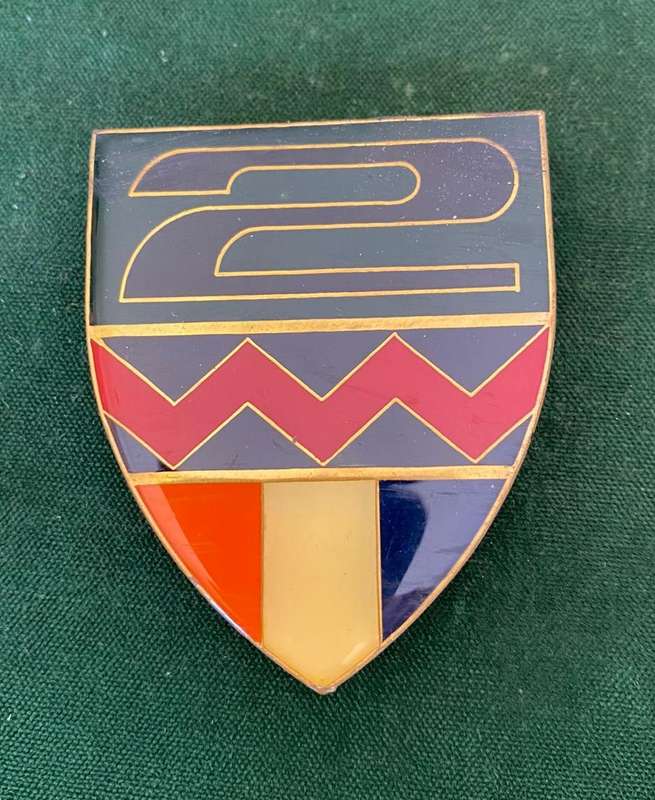 2 SA INFANTRY BATTALION FLASH- 2ND ISSUE-GOLD- 3 PINS