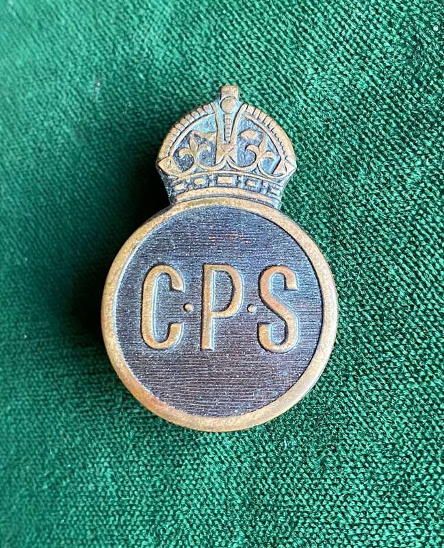 CIVILIAN PROTECTION SERVICE-WW2 BUTTON HOLE BADGE