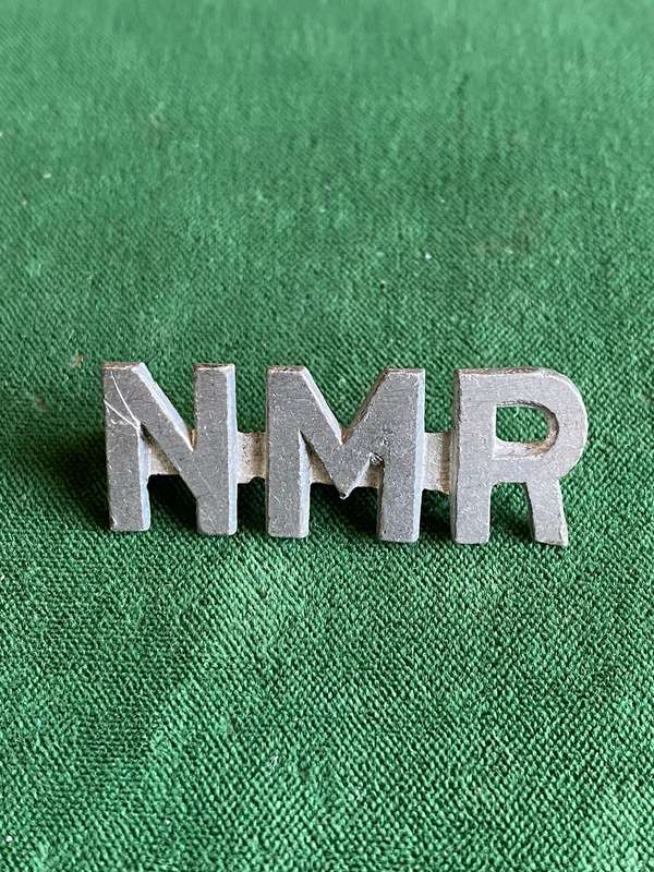 NATAL MOUNTED RIFLES-WHITE METAL TITLE-WORN 1894-1940'S- 2 LUGS