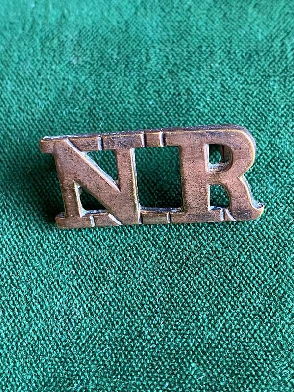 NORTHERN RIFLES TITLE-WORN 1903-1907- 2 LUGS