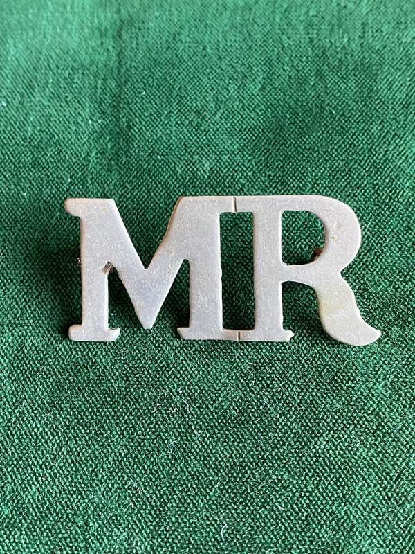 WHITE METAL MOUNTED RIFLES TITLE-SHEET METAL-WORN BOER WAR- 2 LUGS