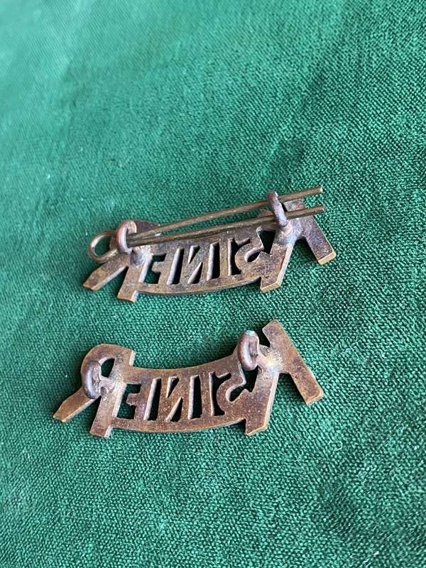 KAFFRARIAN RIFLES (5TH INFANTRY) SHOULDER TITLE PAIR-WORN 1913-1932