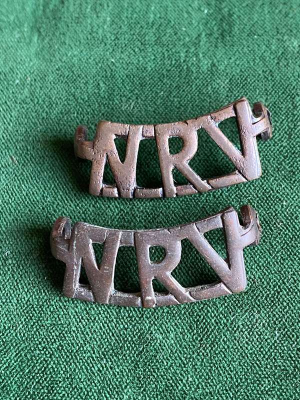 NATIONAL RESERVE VOLUNTEERS TITLE PAIR- WORN WW2-LUGS INTACT