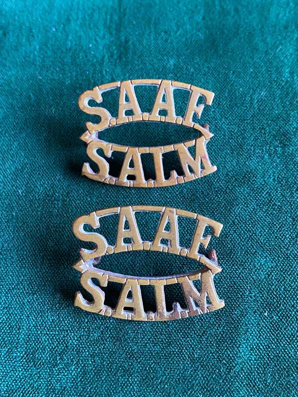 SAAF TITLE PAIR-WORN 1923-1950- LUGS INTACT