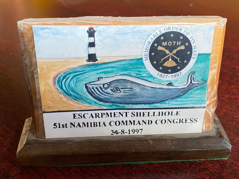ESCARPMENT SHELLHOLE -51ST NAMIBIA COMMAND CONGRESS 24/08/1997-DESK PLAQUE