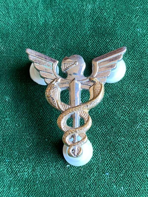 SA MEDICAL SERVICES BI/METAL HEALTH OFFICERS BREAST BADGE-APPROVED IN 1991- 3 PINS