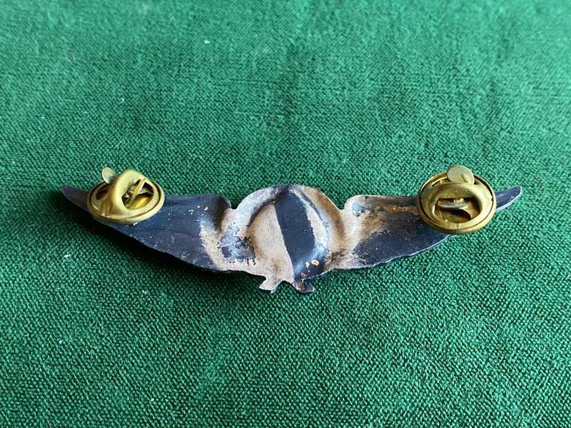 SWA AIR FORCE PILOT,OXIDISED SILVER BREAST BADGE-APPROVED IN 1988- 2 PINS