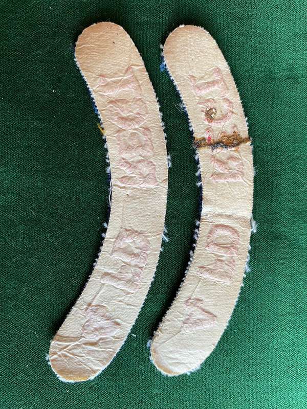 4 FIELD REGIMENT CLOTH TITLE PAIR-WORN 1960'S-1970'S-SOLD IN PAIRS